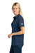 The North Face NF0A8GE1 Womens Canyon Crest Short Sleeve Polo Shirt Summit Navy Blue Model Side