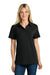 The North Face NF0A8GE1 Womens Canyon Crest Short Sleeve Polo Shirt Black Model Front