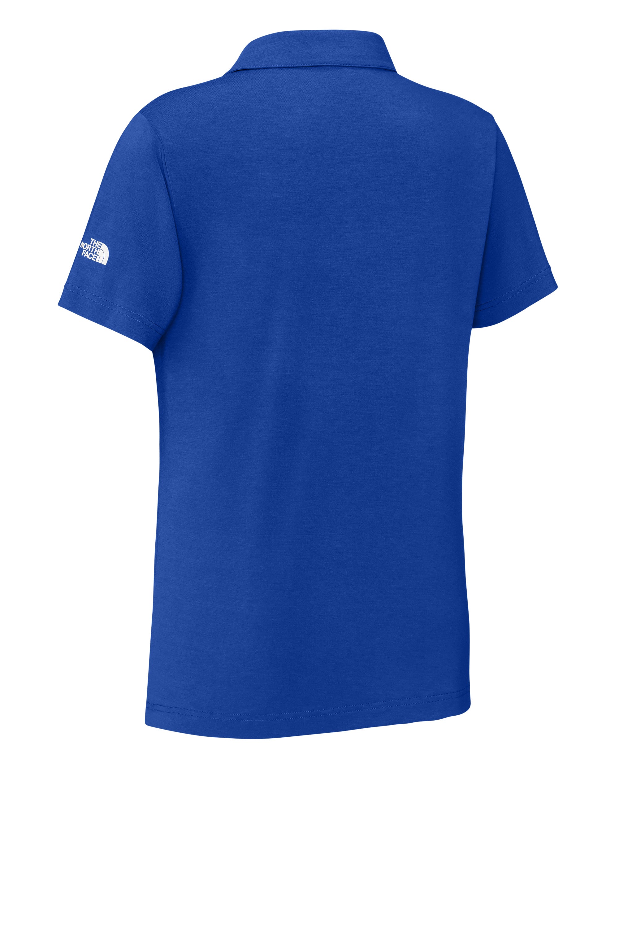 The North Face NF0A8GE1 Womens Canyon Crest Short Sleeve Polo Shirt Blue Flat Back