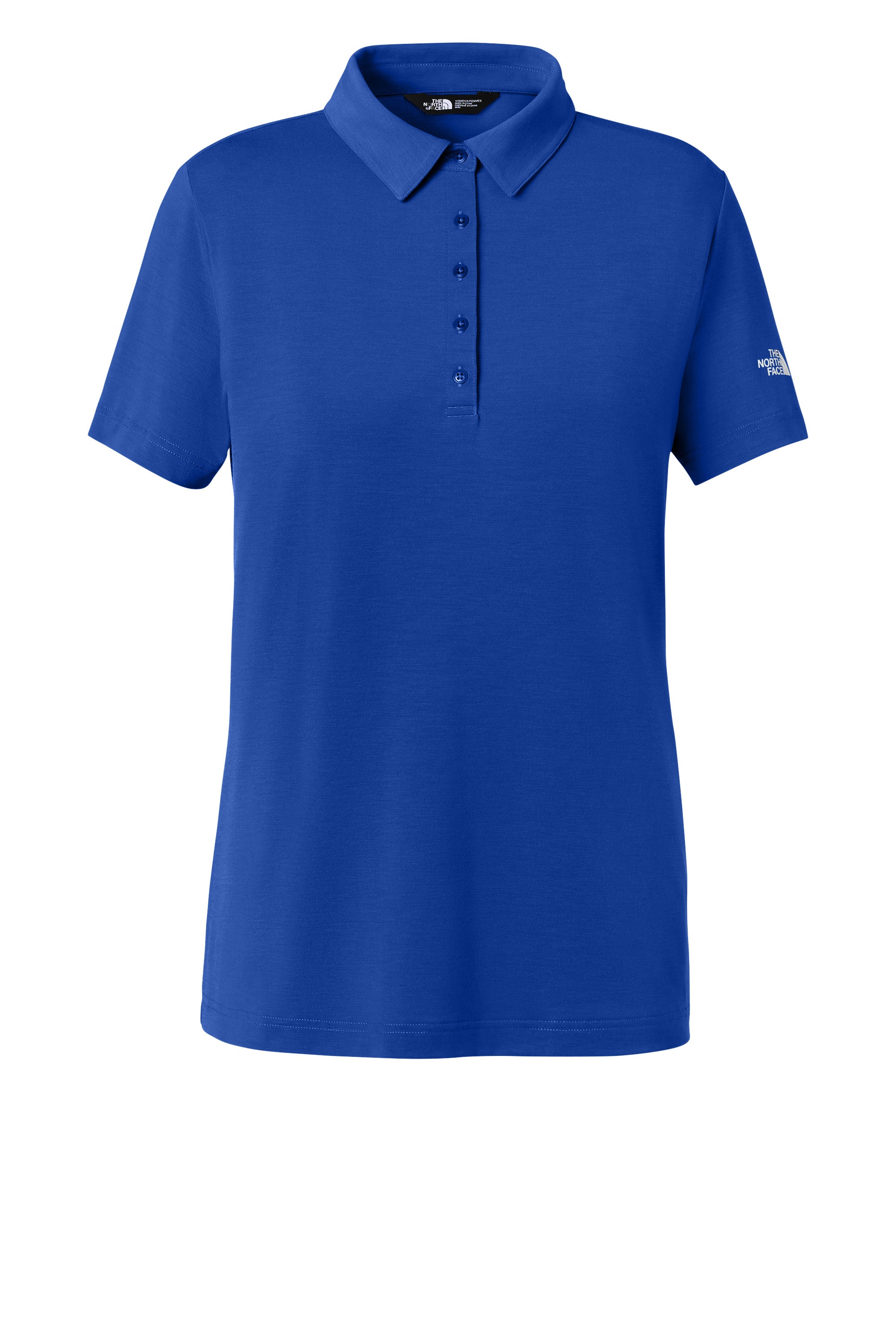 The North Face NF0A8GE1 Womens Canyon Crest Short Sleeve Polo Shirt Blue Flat Front