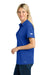 The North Face NF0A8GE1 Womens Canyon Crest Short Sleeve Polo Shirt Blue Model Side