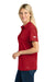 The North Face NF0A8GE1 Womens Canyon Crest Short Sleeve Polo Shirt Red Model Side
