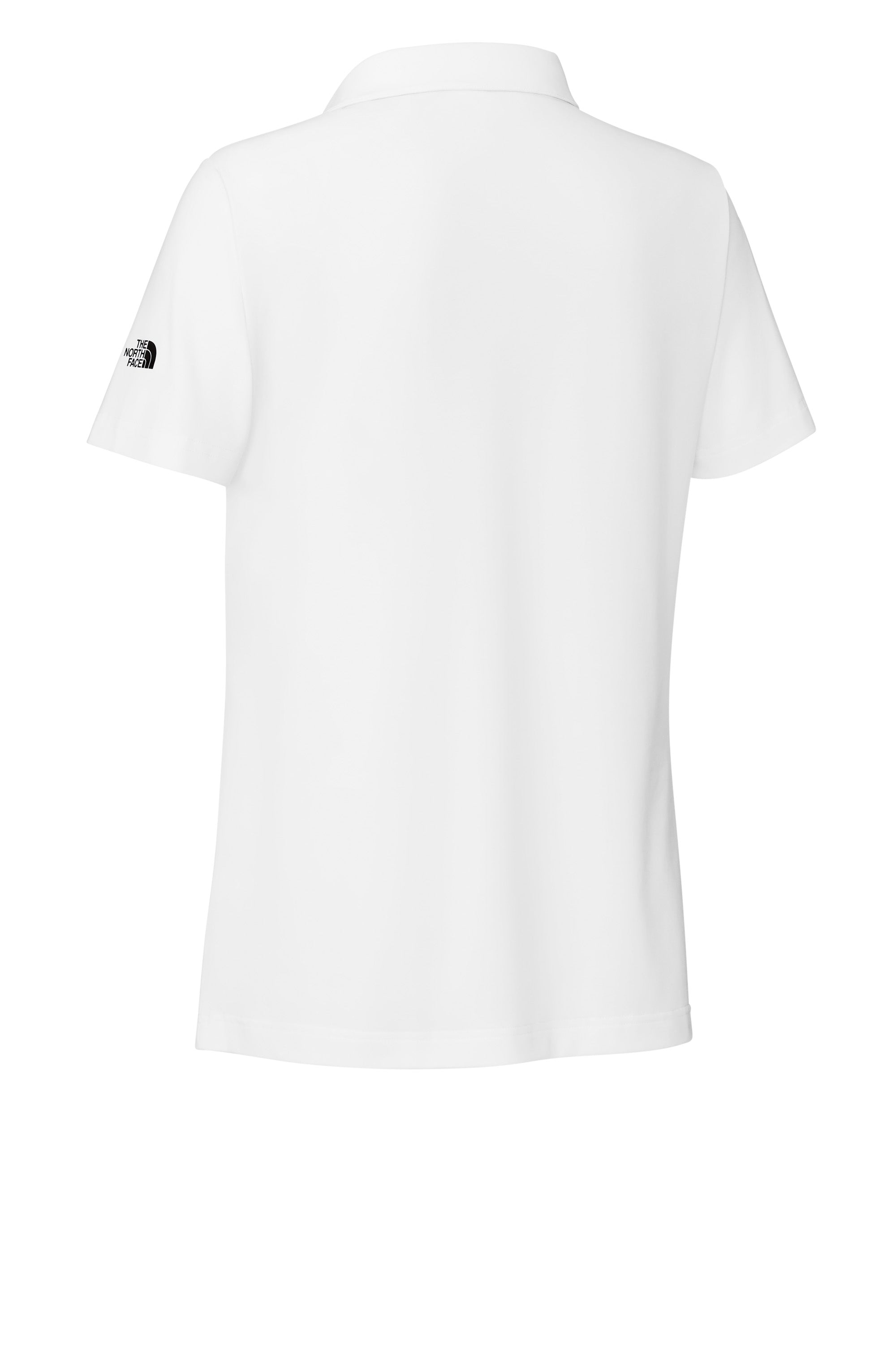 The North Face NF0A8GE1 Womens Canyon Crest Short Sleeve Polo Shirt White Flat Back