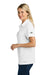 The North Face NF0A8GE1 Womens Canyon Crest Short Sleeve Polo Shirt White Model Side
