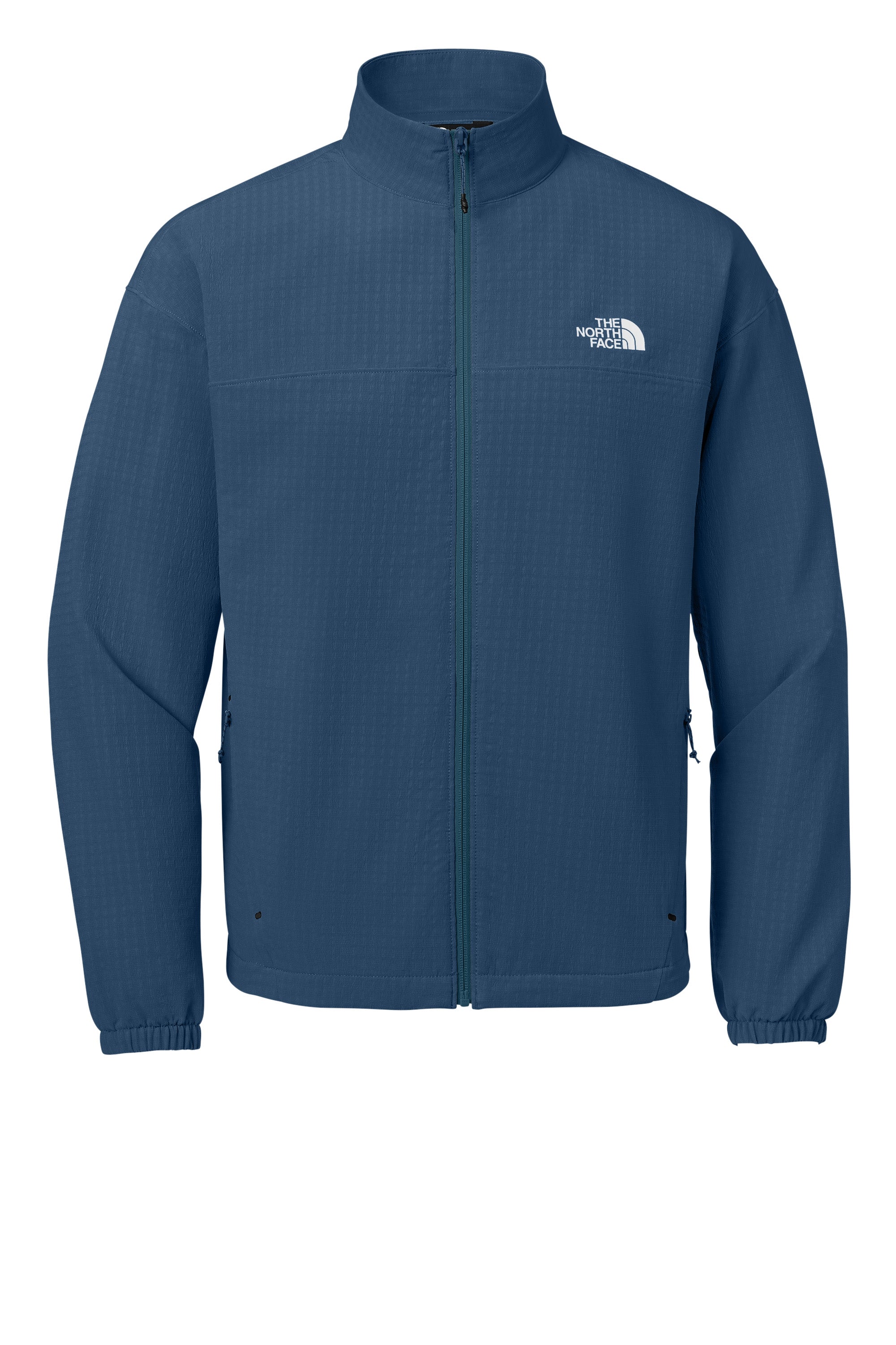 The North Face NF0A8GE2 Mens Mountain Horizon Full Zip Jacket Shady Blue Flat Front