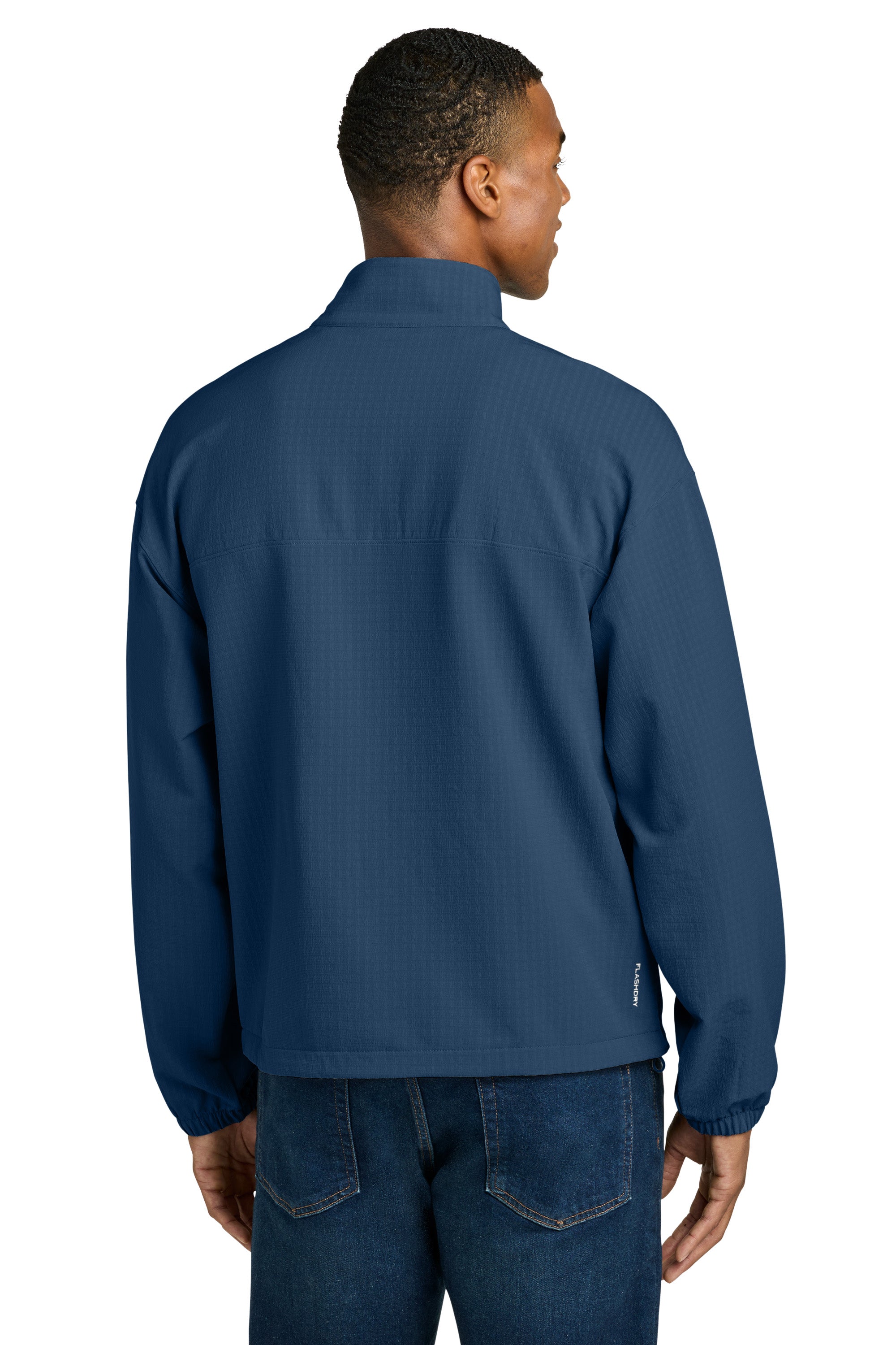 The North Face NF0A8GE2 Mens Mountain Horizon Full Zip Jacket Shady Blue Model Back