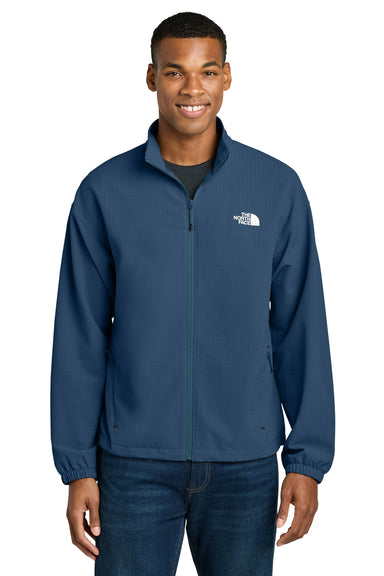 The North Face NF0A8GE2 Mens Mountain Horizon Full Zip Jacket Shady Blue Model Front