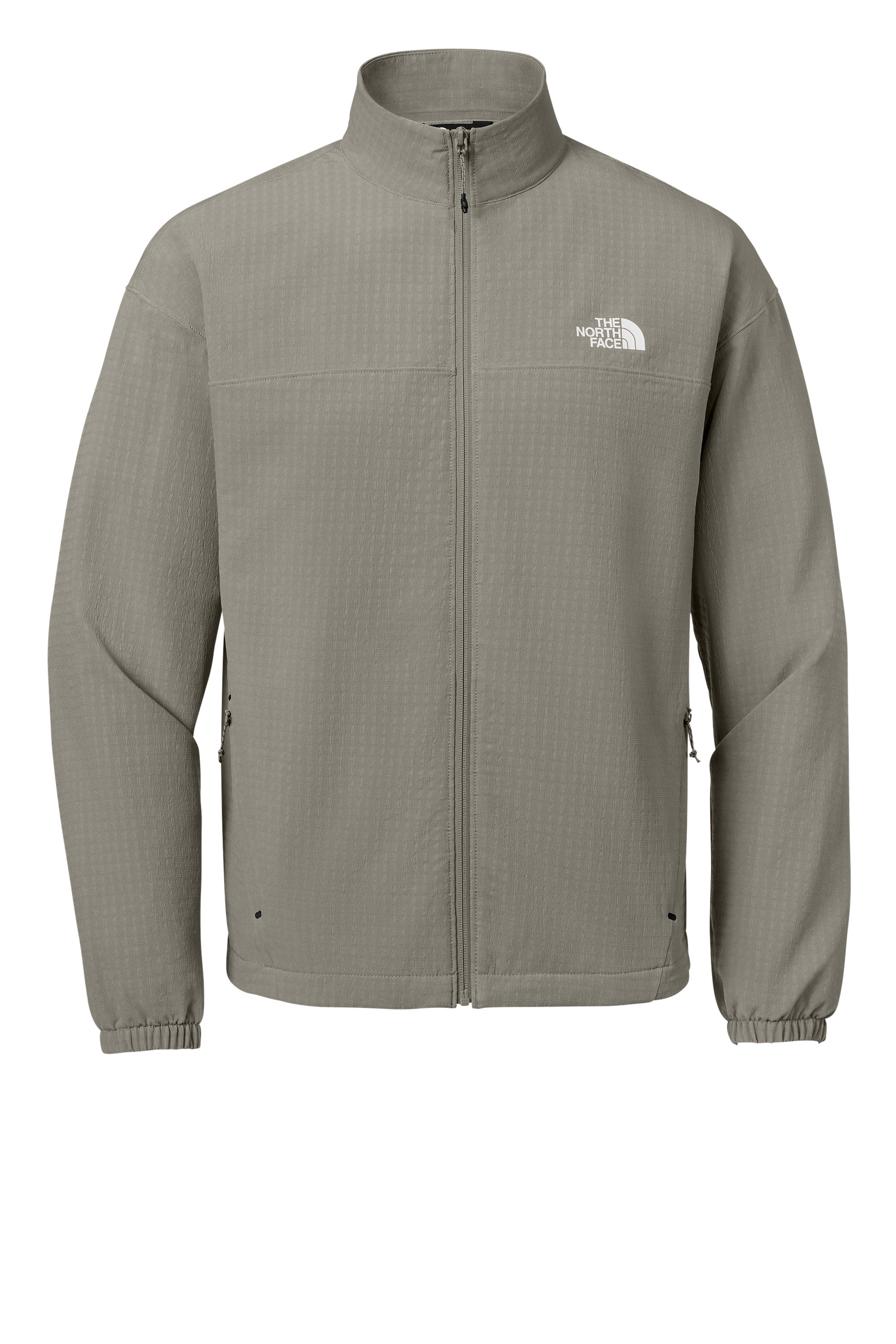 The North Face NF0A8GE2 Mens Mountain Horizon Full Zip Jacket Stone Slab Grey Flat Front