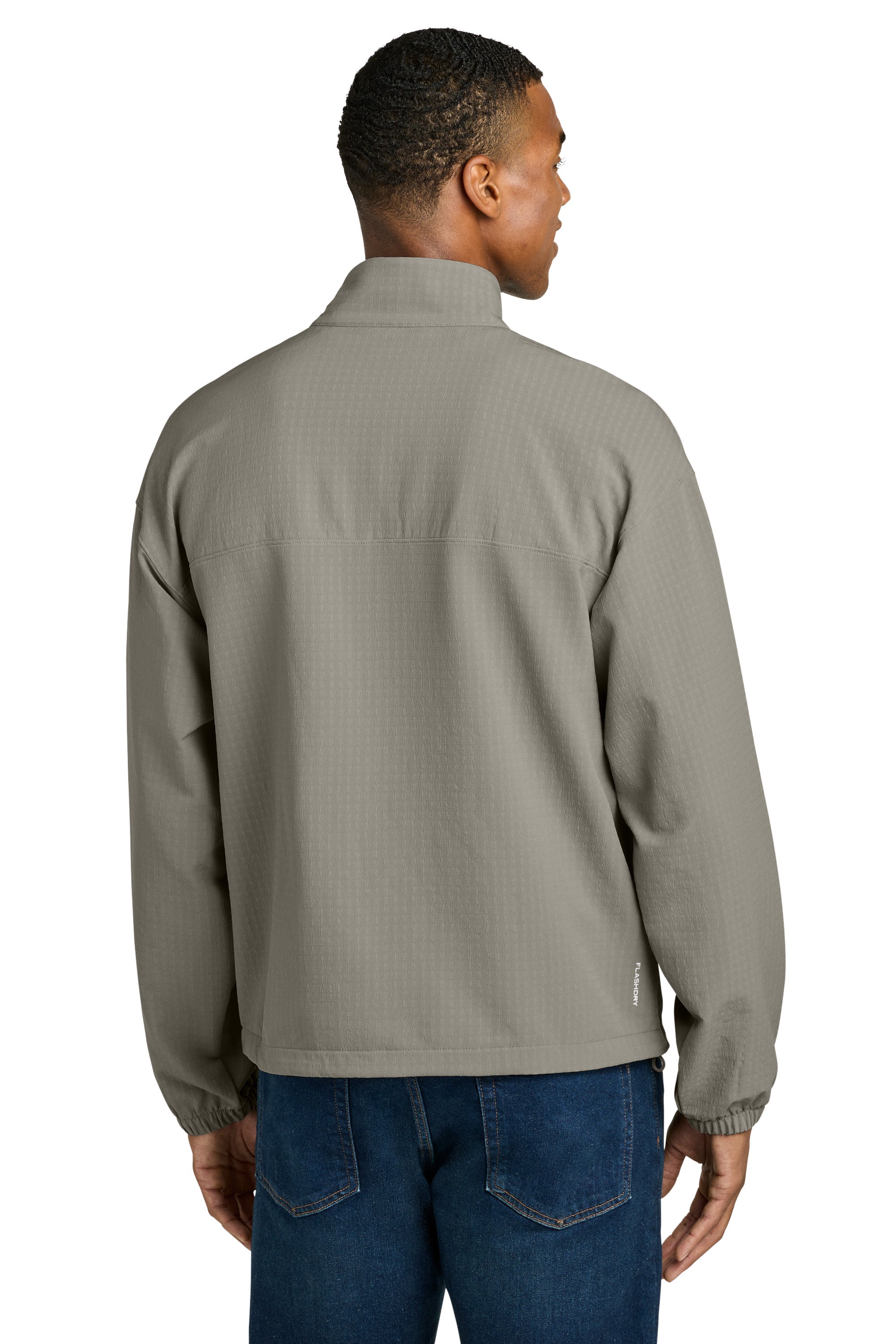 The North Face NF0A8GE2 Mens Mountain Horizon Full Zip Jacket Stone Slab Grey Model Back
