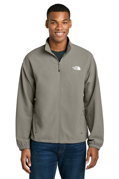 The North Face NF0A8GE2 Mens Mountain Horizon Full Zip Jacket Stone Slab Grey Model Front