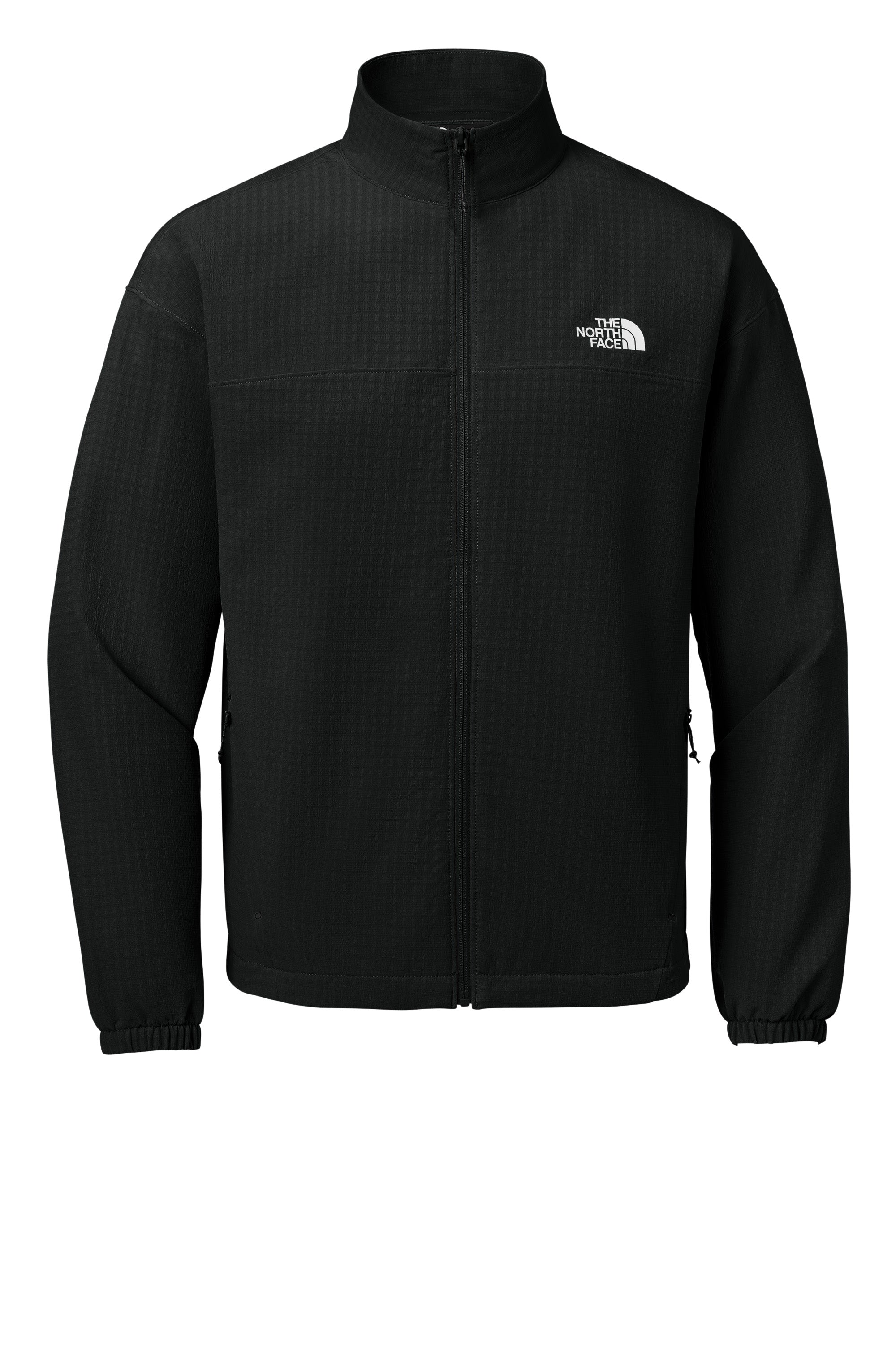 The North Face NF0A8GE2 Mens Mountain Horizon Full Zip Jacket Black Flat Front