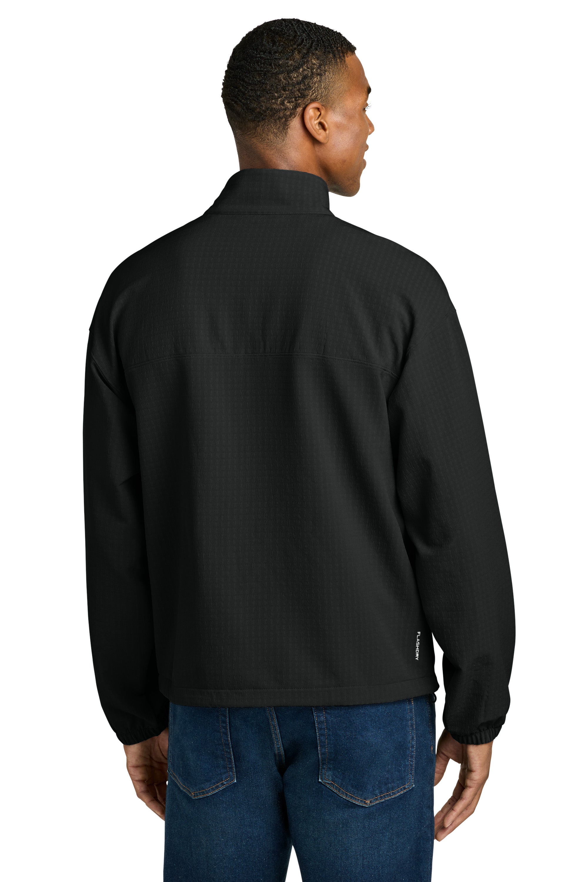 The North Face NF0A8GE2 Mens Mountain Horizon Full Zip Jacket Black Model Back