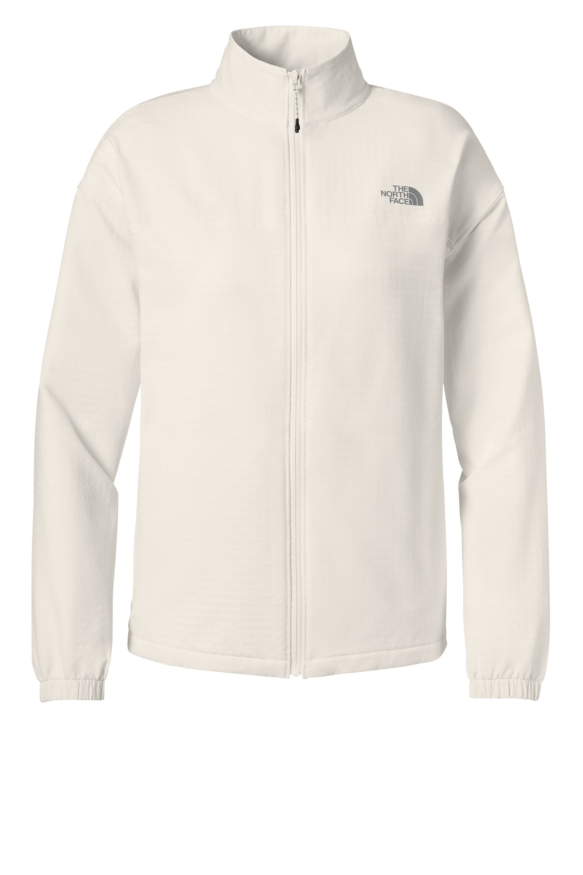 The North Face NF0A8GE3 Womens Mountain Horizon Full Zip Jacket White Dune Flat Front