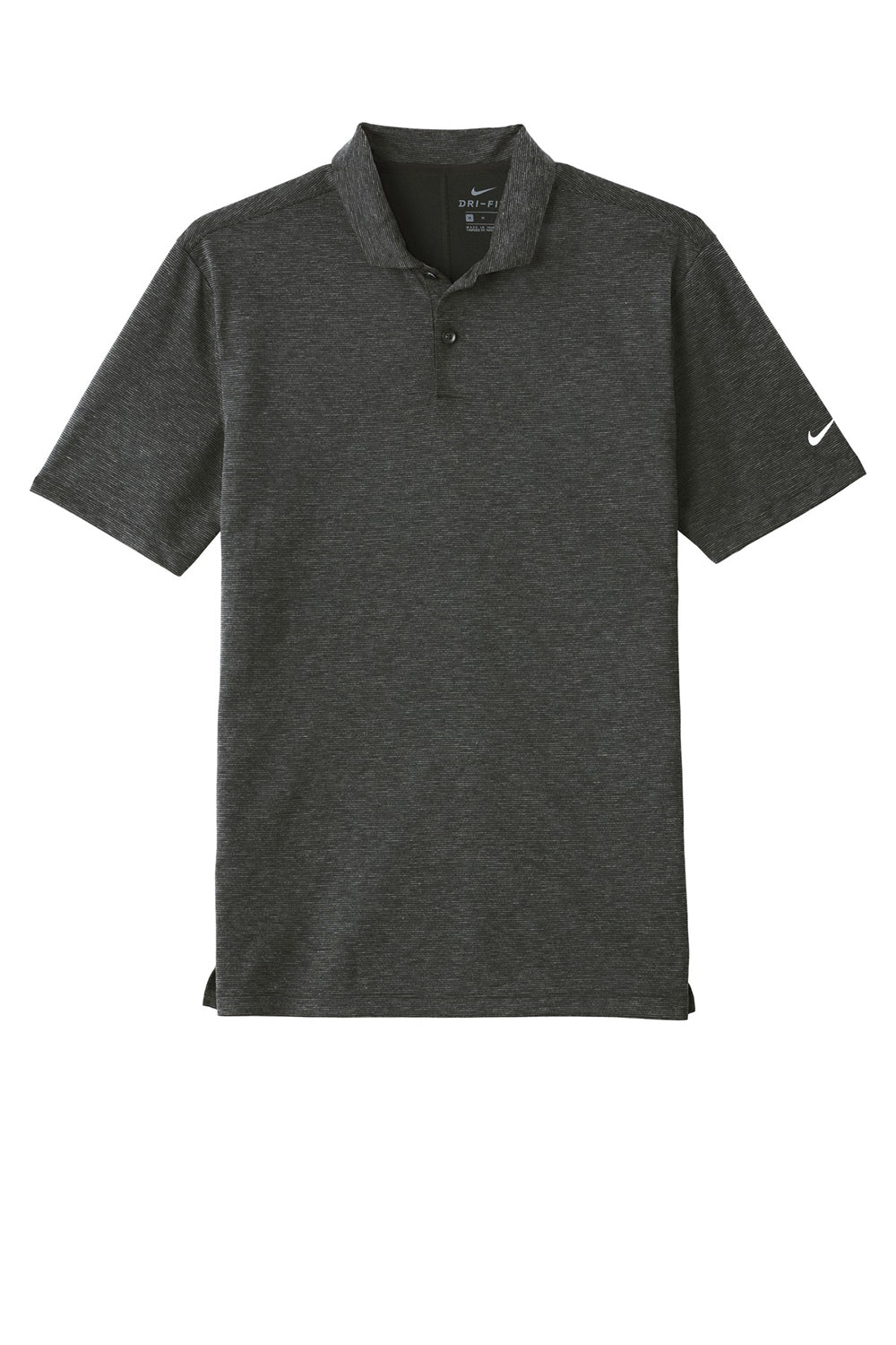 Nike NKAA1854 Mens Prime Dri-Fit Moisture Wicking Short Sleeve Polo Shirt Black Flat Front