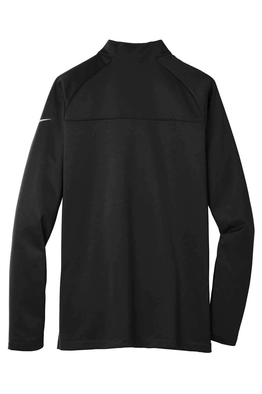 Nike NKAH6254 Mens Therma-Fit Moisture Wicking Fleece 1/4 Zip Sweatshirt Black Flat Back