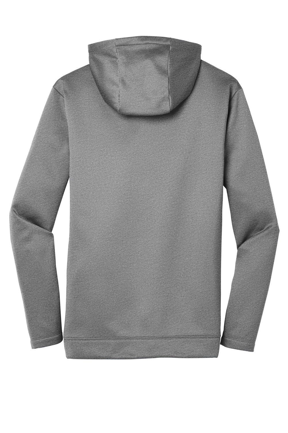 Nike NKAH6259 Mens Therma-Fit Moisture Wicking Fleece Full Zip Hooded Sweatshirt Hoodie Heather Dark Grey Flat Back