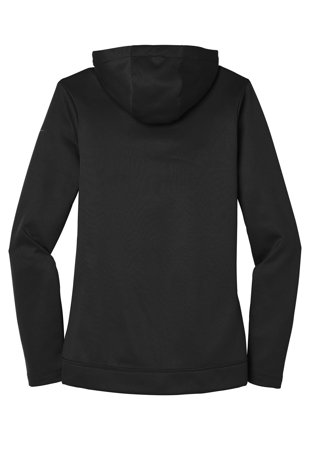 Nike NKAH6264 Womens Therma-Fit Moisture Wicking Fleece Full Zip Hooded Sweatshirt Hoodie Black Flat Back