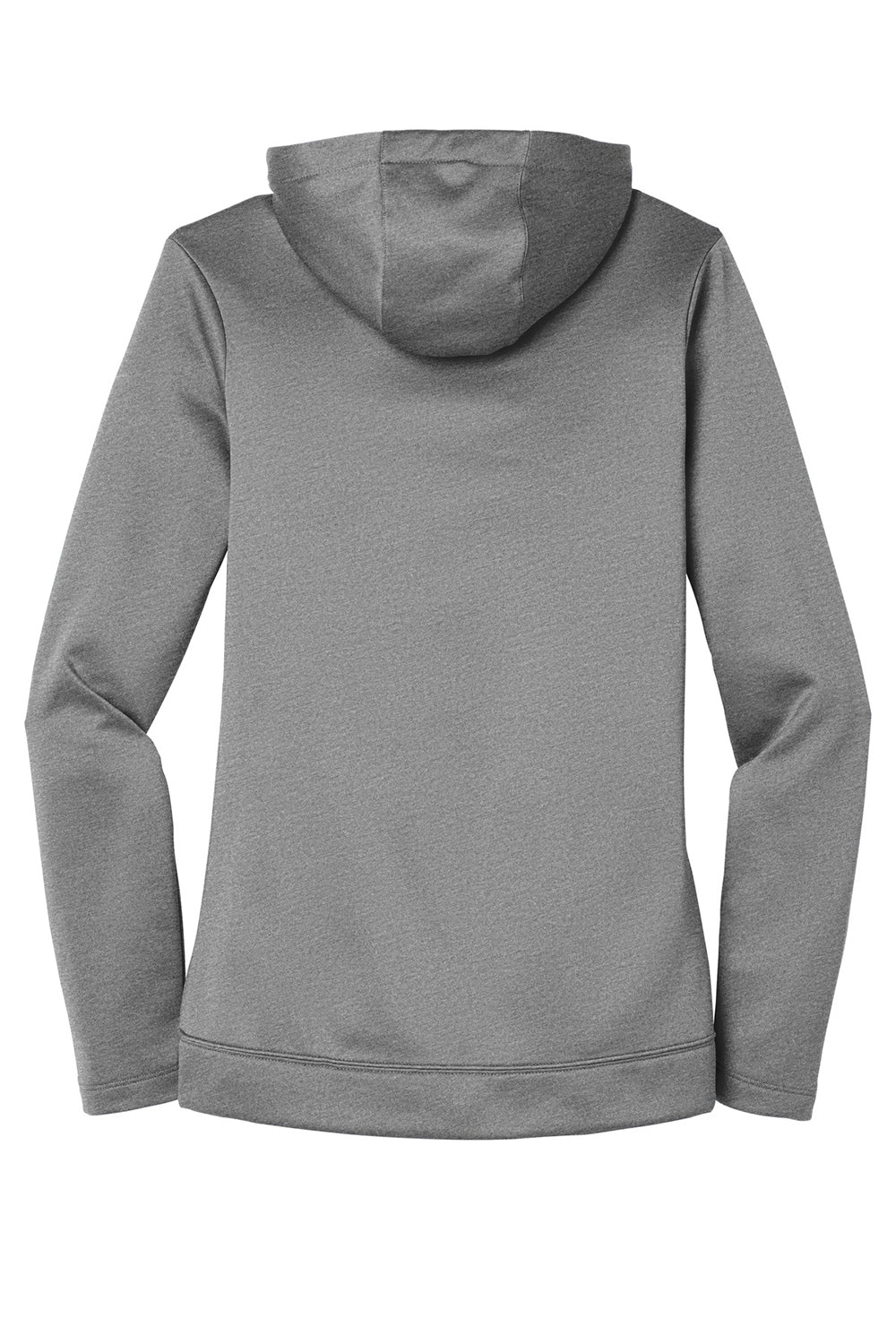 Nike NKAH6264 Womens Therma-Fit Moisture Wicking Fleece Full Zip Hooded Sweatshirt Hoodie Heather Dark Grey Flat Back