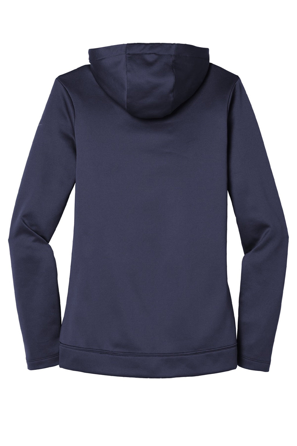 Nike NKAH6264 Womens Therma-Fit Moisture Wicking Fleece Full Zip Hooded Sweatshirt Hoodie w/ Pockets Midnight Navy Blue Flat Back