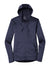 Nike NKAH6264 Womens Therma-Fit Moisture Wicking Fleece Full Zip Hooded Sweatshirt Hoodie w/ Pockets Midnight Navy Blue Flat Front