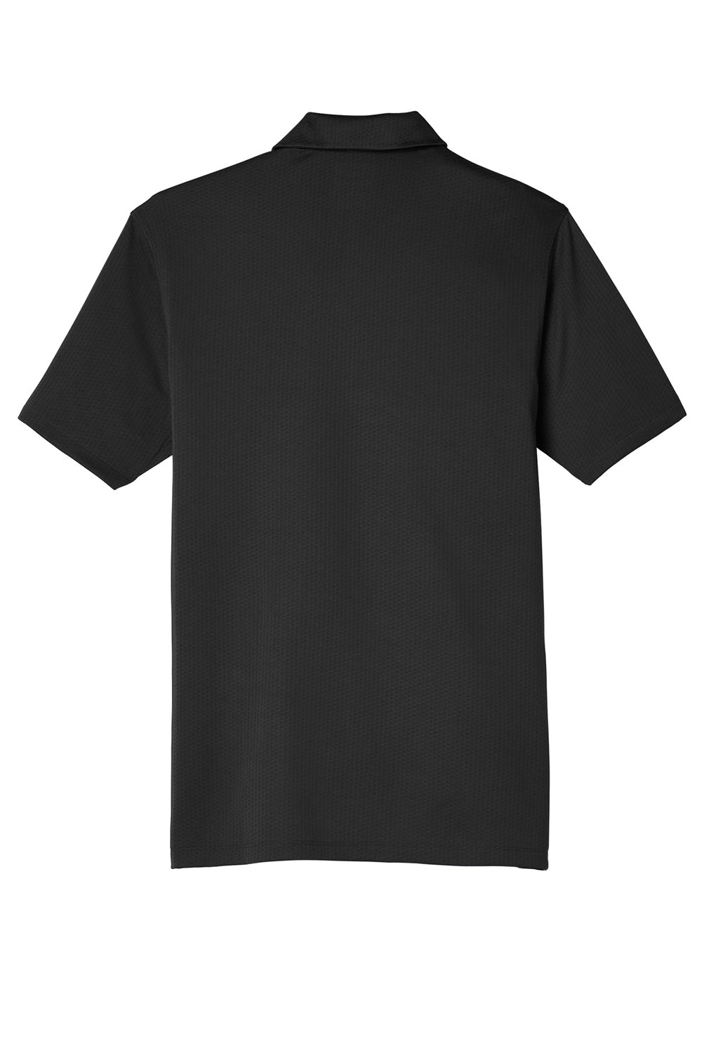 Nike NKAH6266 Mens Dri-Fit Moisture Wicking Short Sleeve Polo Shirt Black Flat Back