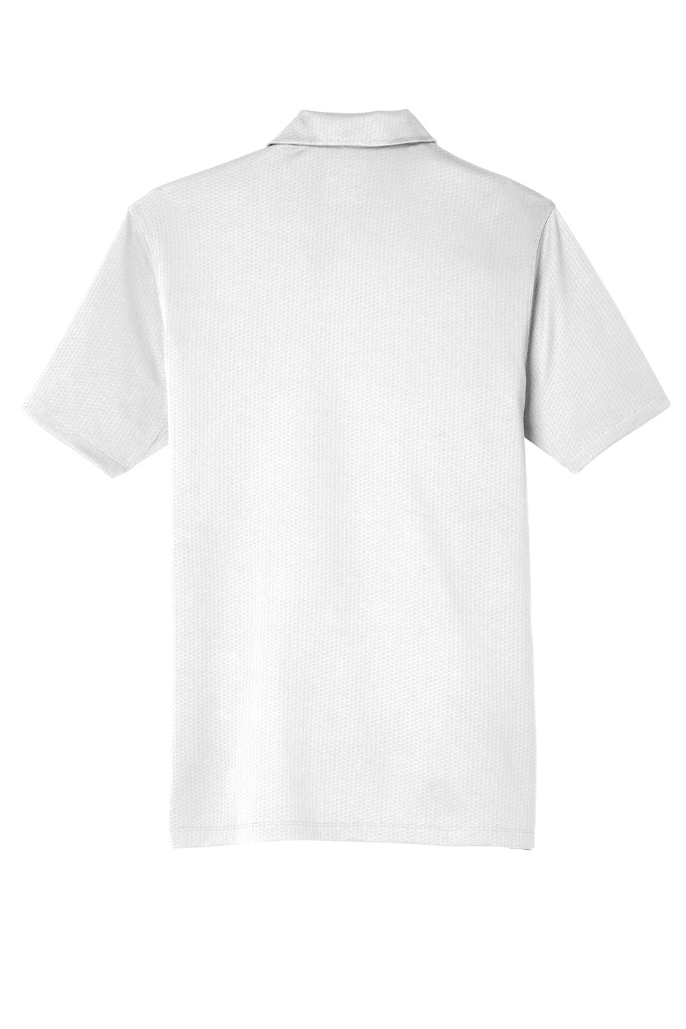 Nike NKAH6266 Mens Dri-Fit Moisture Wicking Short Sleeve Polo Shirt White Flat Back