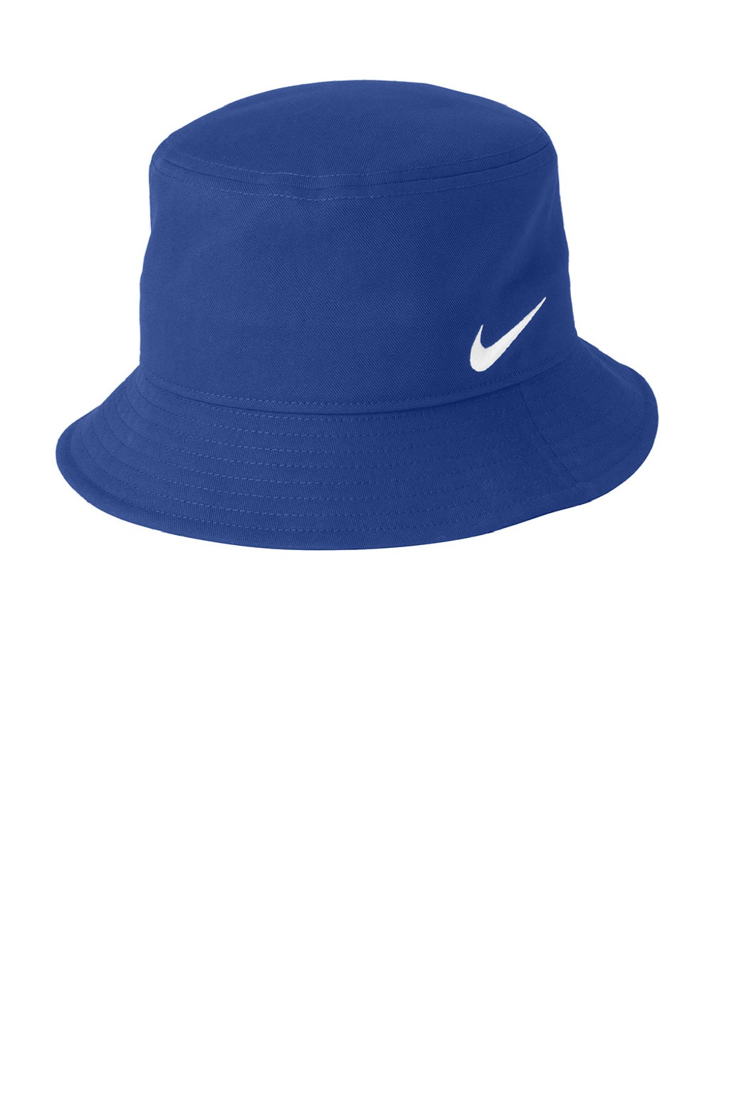 Nike Hats NKBFN6319 Mens Swoosh Bucket Hat Game Royal Blue Flat Front