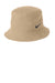 Nike Hats NKBFN6319 Mens Swoosh Bucket Hat Khaki Brown Flat Front