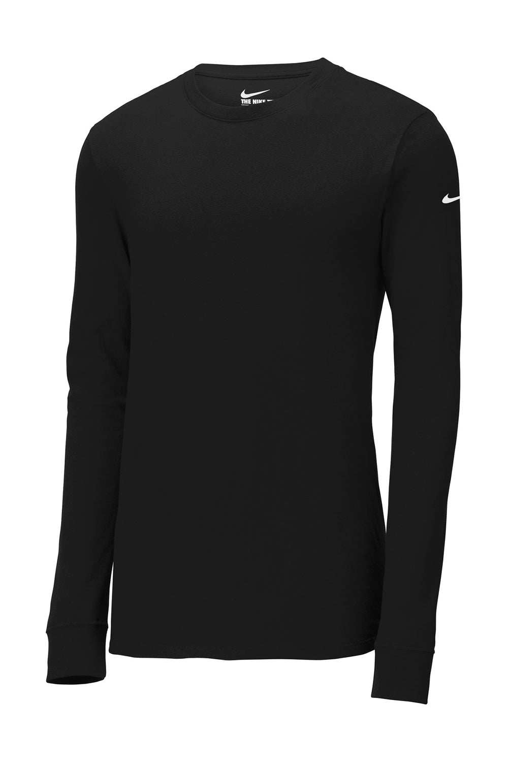 Nike NKBQ5230 Mens Dri-Fit Moisture Wicking Long Sleeve Crewneck T-Shirt Black Flat Front