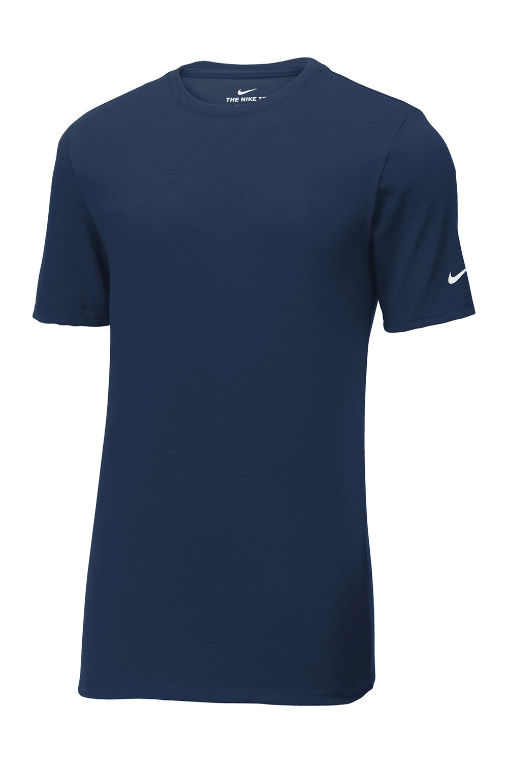 Nike NKBQ5231 Mens Dri-Fit Moisture Wicking Short Sleeve Crewneck T-Shirt College Navy Blue Flat Front