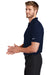 Nike NKBV6042 Mens Essential Dri-Fit Moisture Wicking Short Sleeve Polo Shirt Midnight Navy Blue Model Side