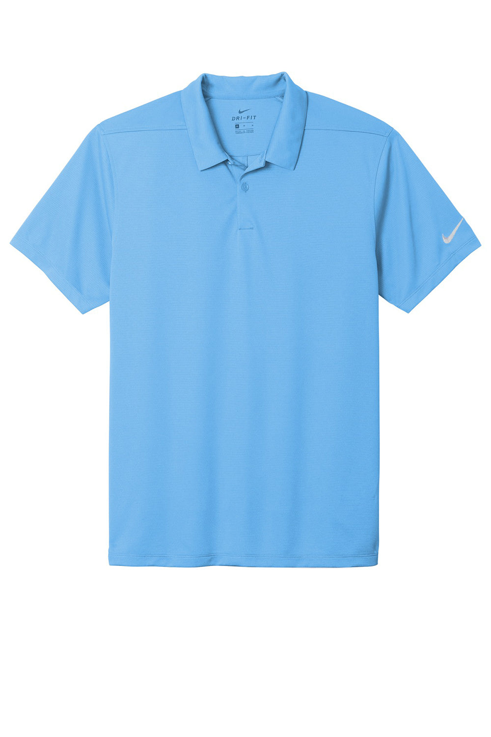Nike NKBV6042 Mens Essential Dri-Fit Moisture Wicking Short Sleeve Polo Shirt University Blue Flat Front