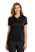 Nike NKBV6043 Womens Essential Dri-Fit Moisture Wicking Short Sleeve Polo Shirt Black Model Front