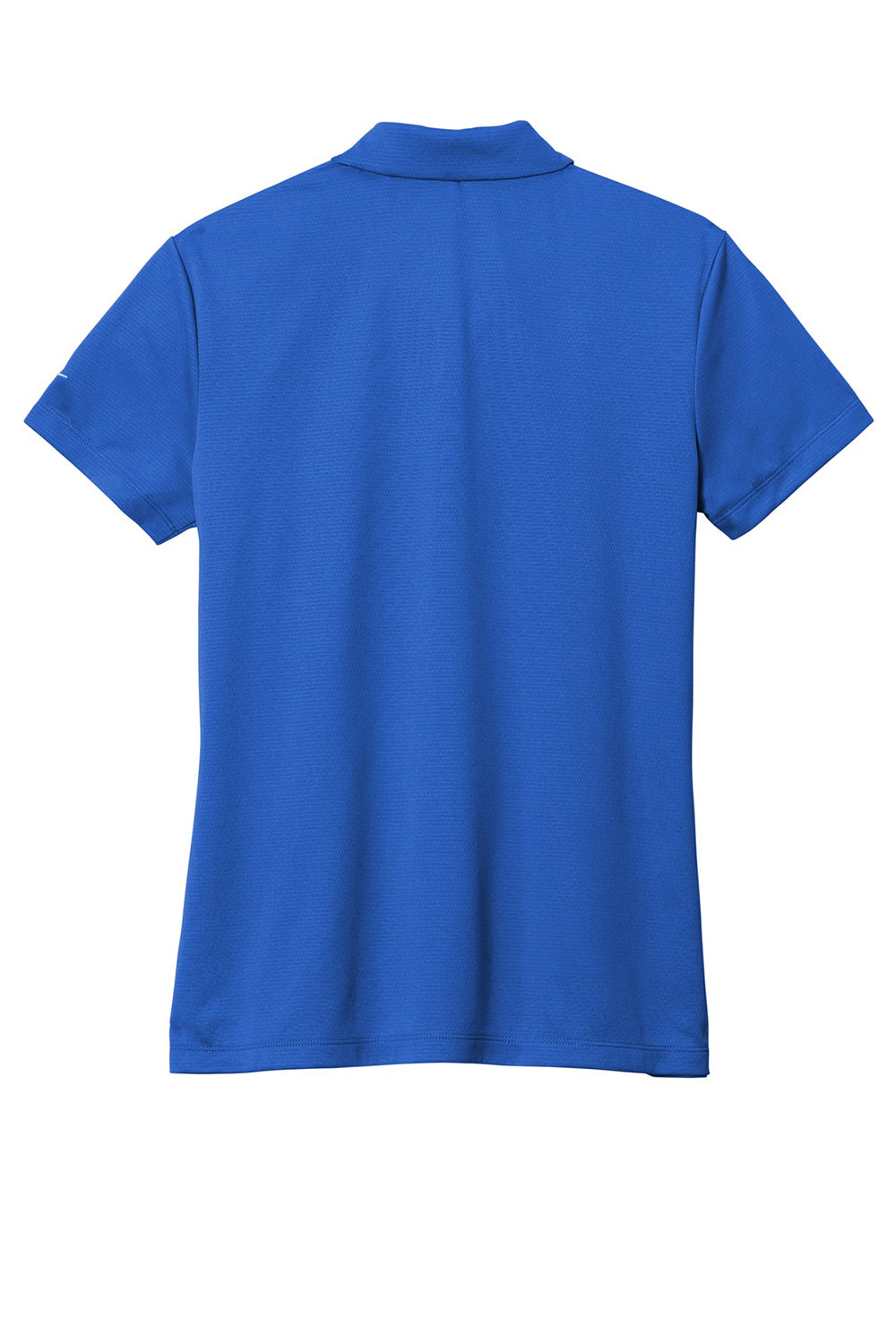 Nike NKBV6043 Womens Essential Dri-Fit Moisture Wicking Short Sleeve Polo Shirt Game Royal Blue Flat Back