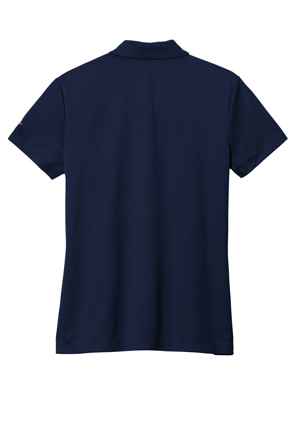 Nike NKBV6043 Womens Essential Dri-Fit Moisture Wicking Short Sleeve Polo Shirt Midnight Navy Blue Flat Back