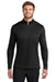Nike NKBV6044 Mens Dri-Fit Moisture Wicking 1/4 Zip Sweatshirt Black Model Front