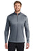 Nike NKBV6044 Mens Dri-Fit Moisture Wicking 1/4 Zip Sweatshirt Heather Navy Blue Model Front