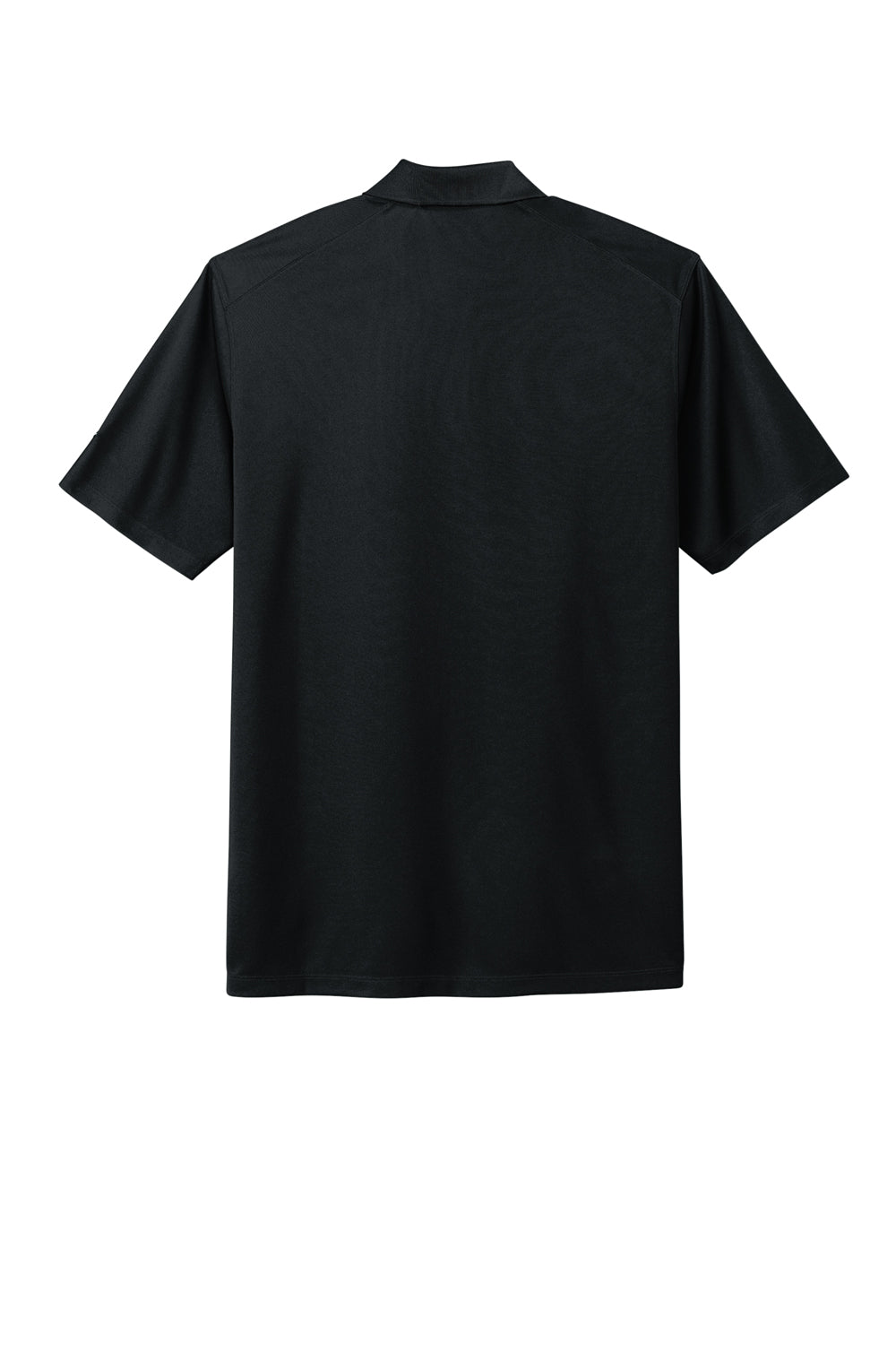 Nike NKDC1963 Mens Dri-Fit Moisture Wicking Micro Pique 2.0 Short Sleeve Polo Shirt Black Flat Back