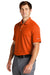 Nike NKDC1963 Mens Dri-Fit Moisture Wicking Micro Pique 2.0 Short Sleeve Polo Shirt Brilliant Orange Model 3Q