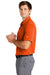 Nike NKDC1963 Mens Dri-Fit Moisture Wicking Micro Pique 2.0 Short Sleeve Polo Shirt Brilliant Orange Model Side