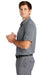 Nike NKDC1963 Mens Dri-Fit Moisture Wicking Micro Pique 2.0 Short Sleeve Polo Shirt Cool Grey Model Side