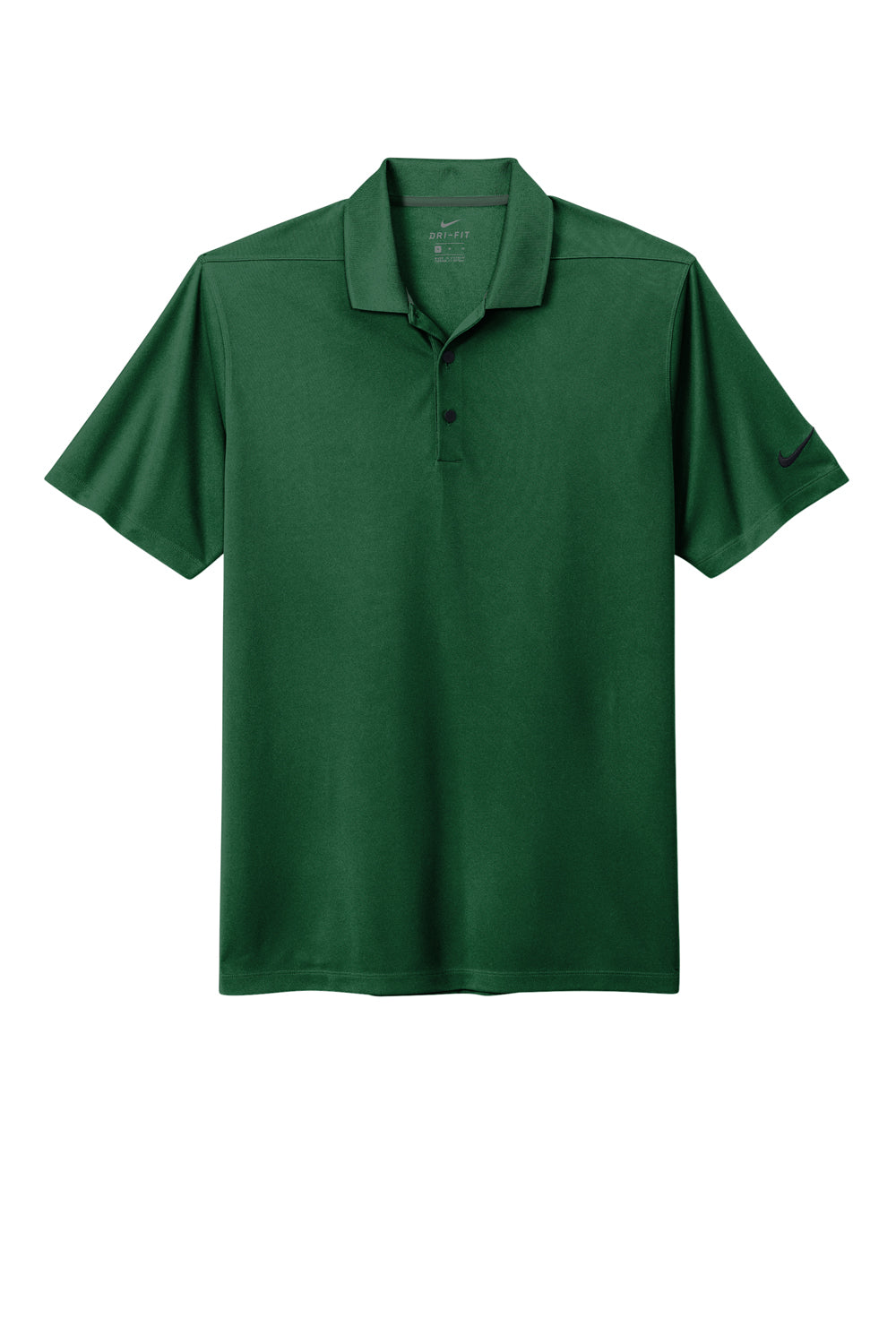 Nike NKDC1963 Mens Dri-Fit Moisture Wicking Micro Pique 2.0 Short Sleeve Polo Shirt Gorge Green Flat Front