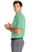 Nike NKDC1963 Mens Dri-Fit Moisture Wicking Micro Pique 2.0 Short Sleeve Polo Shirt Mint Green Model Side