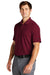 Nike NKDC1963 Mens Dri-Fit Moisture Wicking Micro Pique 2.0 Short Sleeve Polo Shirt Team Red Model 3Q