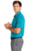 Nike NKDC1963 Mens Dri-Fit Moisture Wicking Micro Pique 2.0 Short Sleeve Polo Shirt Tidal Blue Model Side