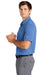 Nike NKDC1963 Mens Dri-Fit Moisture Wicking Micro Pique 2.0 Short Sleeve Polo Shirt Valor Blue Model Side