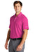 Nike NKDC1963 Mens Dri-Fit Moisture Wicking Micro Pique 2.0 Short Sleeve Polo Shirt Vivid Pink Model 3Q
