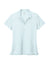 Nike NKDC1991 Womens Dri-Fit Moisture Wicking Micro Pique 2.0 Short Sleeve Polo Shirt Blue Tint Flat Front