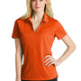 Nike Womens Dri-Fit Moisture Wicking Micro Pique 2.0 Short Sleeve Polo Shirt - Brilliant Orange