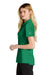 Nike NKDC1991 Womens Dri-Fit Moisture Wicking Micro Pique 2.0 Short Sleeve Polo Shirt Lucid Green Model Side